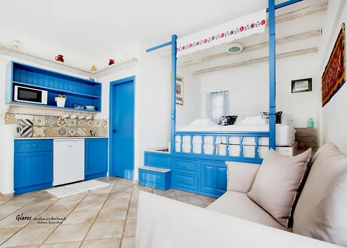 شقة Glaros Luxury Studio On The Beach *